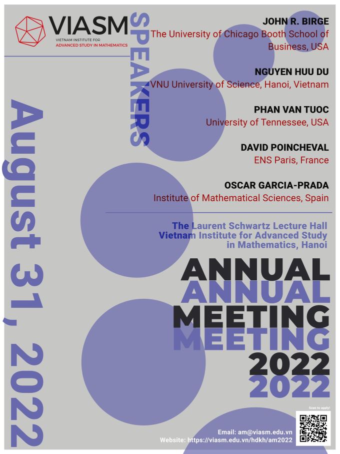 Hội thảo thường niên 2022 (VIASM Annual Meeting 2022) - Viện nghiên cứu cao  cấp về toán